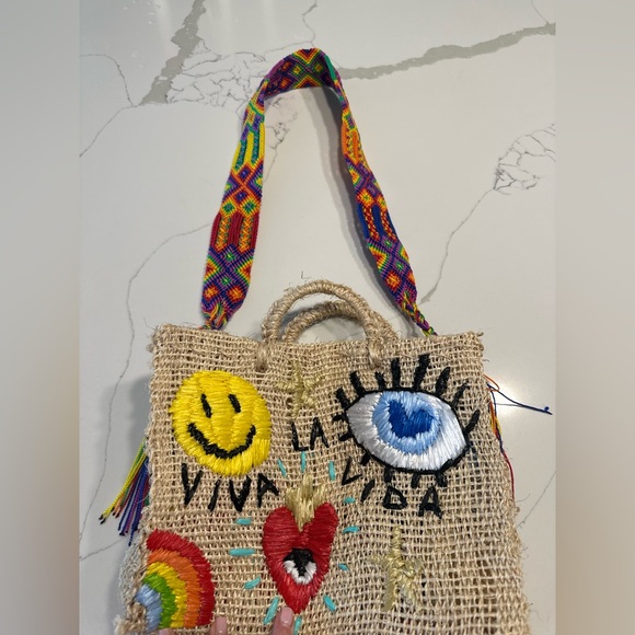 MEXICAN Handmade Straw Colorful Bag - Picture 5 of 7